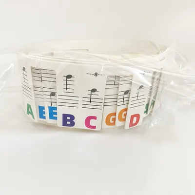 Piano Note Bar Keyboard Stickers 88 Key Staff White Card