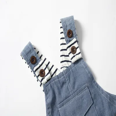 Baby BoysStrap Pants Jumpsuit Hat Three-piece Clothes