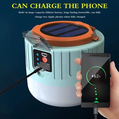 Outdoor LED solar charging remote control tent lamp