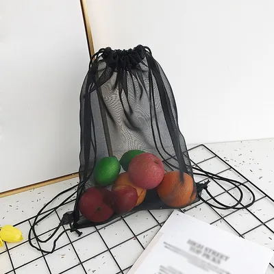 Reusable Shopping Bags Mesh Transparent Handbag