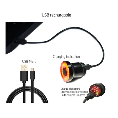 مصباح خلفي ذكي للشحن عبر منفذ USB