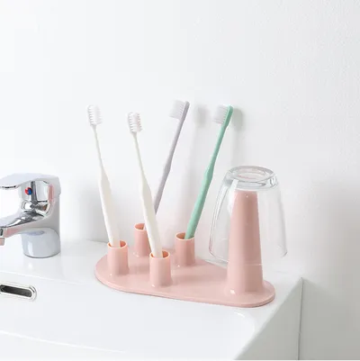 Bathroom washstand toothbrush storage rack mouthwash