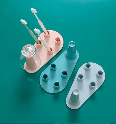 Bathroom washstand toothbrush storage rack mouthwash