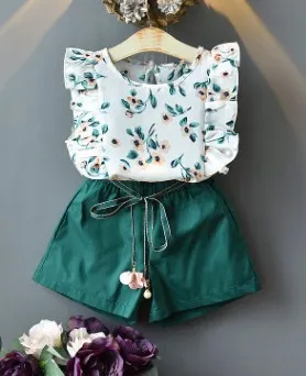 Two-piece baby girl loose shorts