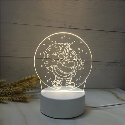 مصباح LED ثلاثي الأبعاد بتصميم كرتوني موفر للطاقة