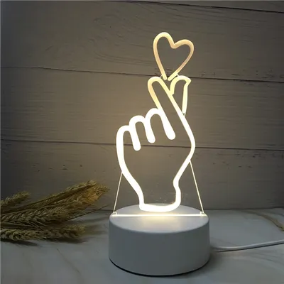 مصباح LED ثلاثي الأبعاد بتصميم كرتوني موفر للطاقة