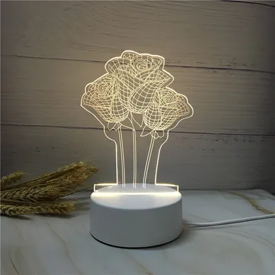 مصباح LED ثلاثي الأبعاد بتصميم كرتوني موفر للطاقة