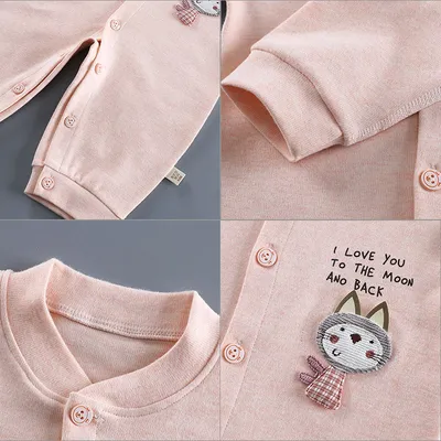Spring new baby boneless one-piece long sleeves
