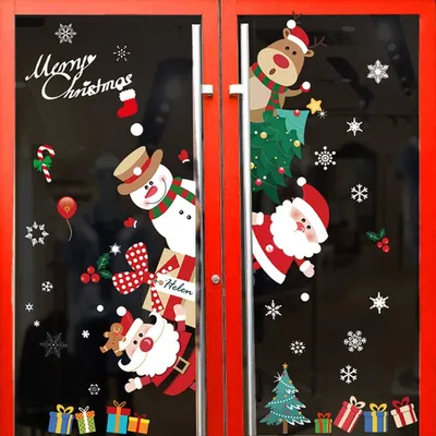 Door shop window sticker