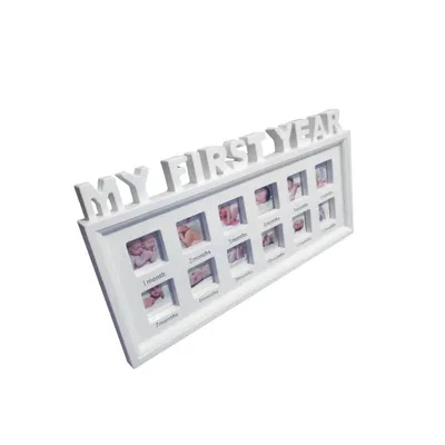 Creative DIY 0-12 Month Baby MY FIRST YEAR Pictures Souvenirs Commemorate Kids Growing Memory Gift Display Plastic Photo Frame