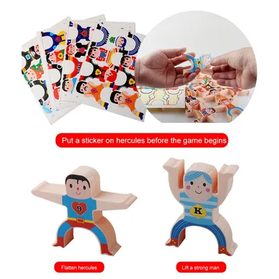Multiplayer Cartoon Hercules Building Blocks Parent-child Interactive Toy Stacking High Game Balance Plastic Blocks