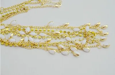 Horse Eye White Diamond Chain Headdress Tassel Hair Accessories Hairpin