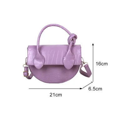 All-match texture one-shoulder portable saddle bag