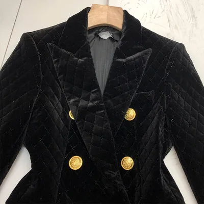 Velvet diamond retro small suit women