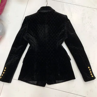 Velvet diamond retro small suit women