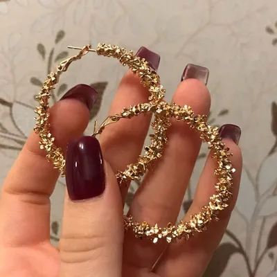 Earings Women For Gold Round Pearl Set
