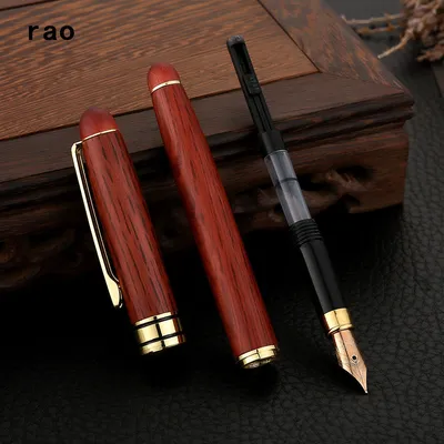 Red Wood Student office Supplies Fountain pen