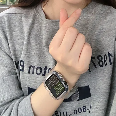 Integrated watch band with TPU protective sleeve for glacier
