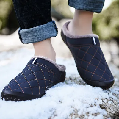 Anti-Slip Bag Heel Half-Tow Dual Purpose Cotton Shoes