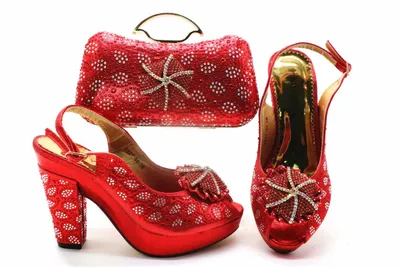 Summer New Style Fish Mouth Thick Heel Temperament Dinner Wedding Shoes Bag