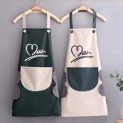 Fashion Home Smock Kitchen Hand Wipe Antifouling Apron