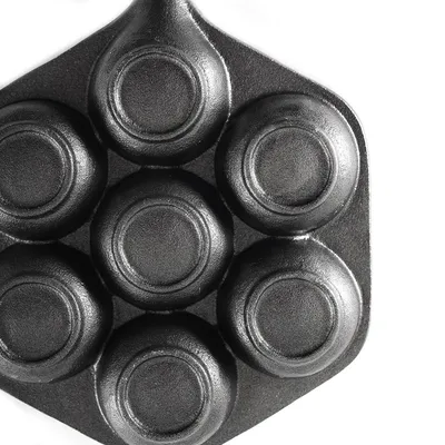 Household Cast Iron Oversize 5cm Pot Mould 7 Hole Cake Mould