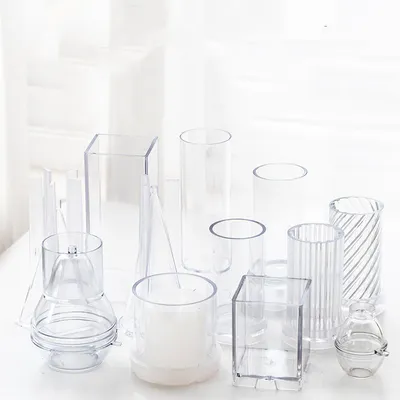Cylindrical Cone Diamond Shaped Three-Dimensional Acrylic Home Craft Candle
