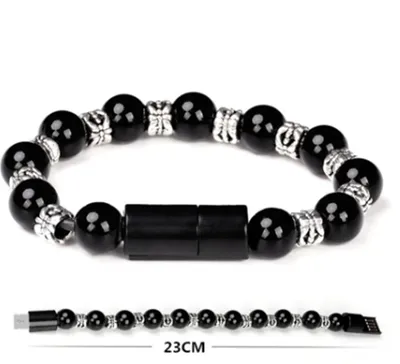Compatible with Apple , Creative Mobile Phone Data Cable for Tibetan Silver Buddhist Beads Bracelet Ring