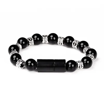 Compatible with Apple , Creative Mobile Phone Data Cable for Tibetan Silver Buddhist Beads Bracelet Ring