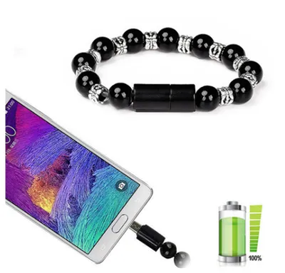 Compatible with Apple , Creative Mobile Phone Data Cable for Tibetan Silver Buddhist Beads Bracelet Ring