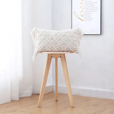 Hand-knitted Cotton Rope Craft Pillowcase