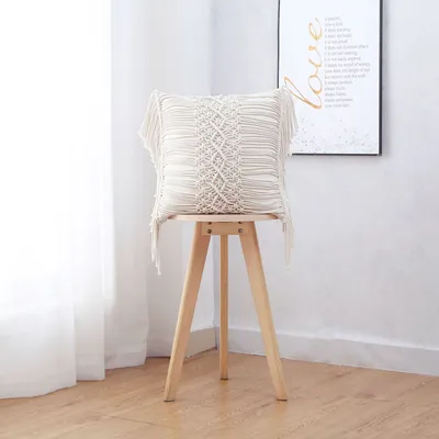 Hand-knitted Cotton Rope Craft Pillowcase