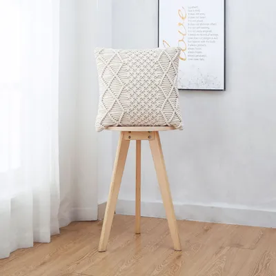 Hand-knitted Cotton Rope Craft Pillowcase