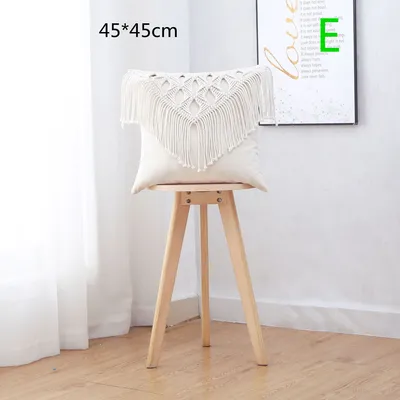 Hand-knitted Cotton Rope Craft Pillowcase