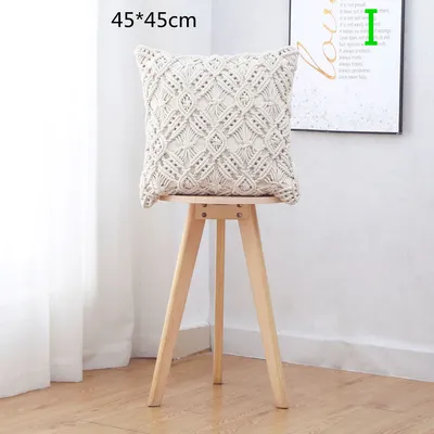 Hand-knitted Cotton Rope Craft Pillowcase