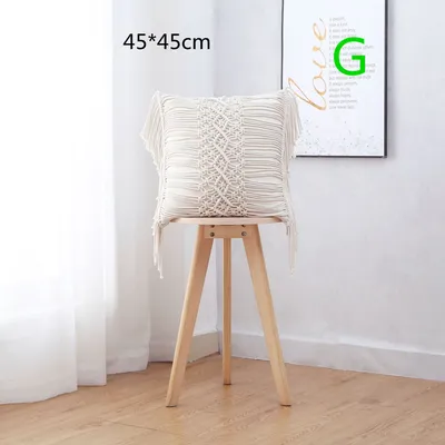 Hand-knitted Cotton Rope Craft Pillowcase