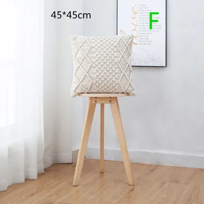 Hand-knitted Cotton Rope Craft Pillowcase
