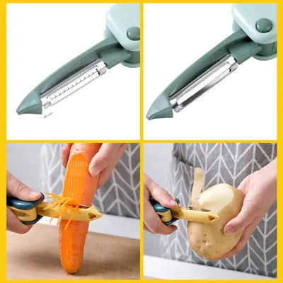 Fruit Peeler Paring Knife Two-in-one Fruit Vegetable Grater Scraper Multi-Functional Kitchen Cooking Tool
