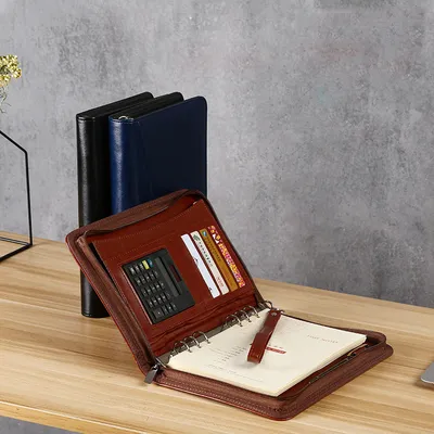 A5 Business Manager Folder Creative Zipper Bag Office Folder Work Meeting Record Book