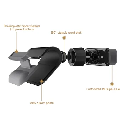 Universal Car Phone Holder for Phone 360 Degrees Phone Bracket Paste Type