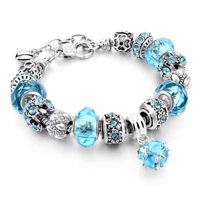 Crystal Beads Bracelets & Bangles Snake Chain Charm Bracelets For Women Jewellery