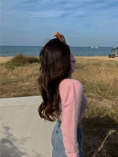 French Sweet Mohair Sweater Women Cardigan