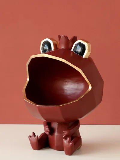 Creative Frog Candy Box Resin Crafts Living Room Entrance Remote Key Storage Decoration