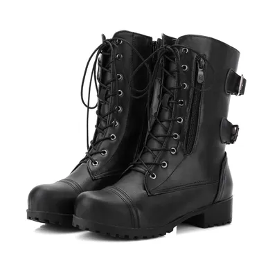 Women's Plus Size Cross Strap High Boots