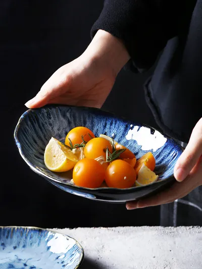 Creative Kiln Changed Ceramic Tableware Special-Shaped Dish