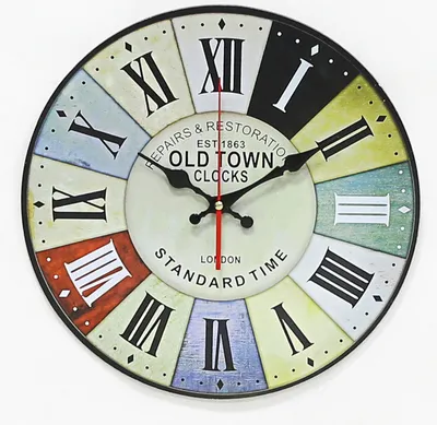 Retro Creative Wooden Wall Clock Alarm Clock