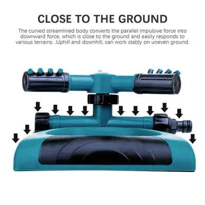 360 Degree Automatic Garden Sprinklers Watering Grass Lawn Rotary Nozzle