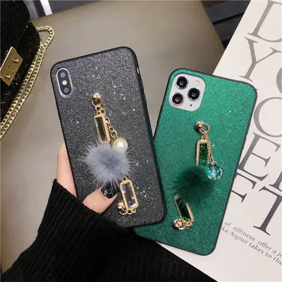 Luxury Rhinestone Wrist Chain Phone Case