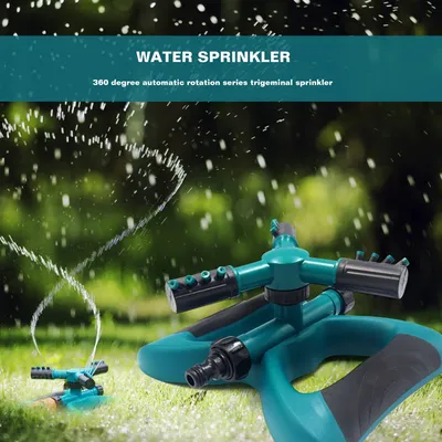 360 Degree Automatic Garden Sprinklers Watering Grass Lawn Rotary Nozzle