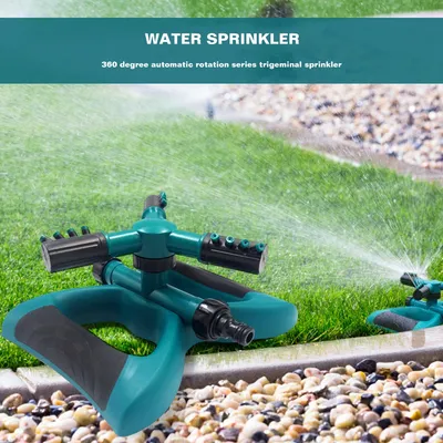360 Degree Automatic Garden Sprinklers Watering Grass Lawn Rotary Nozzle